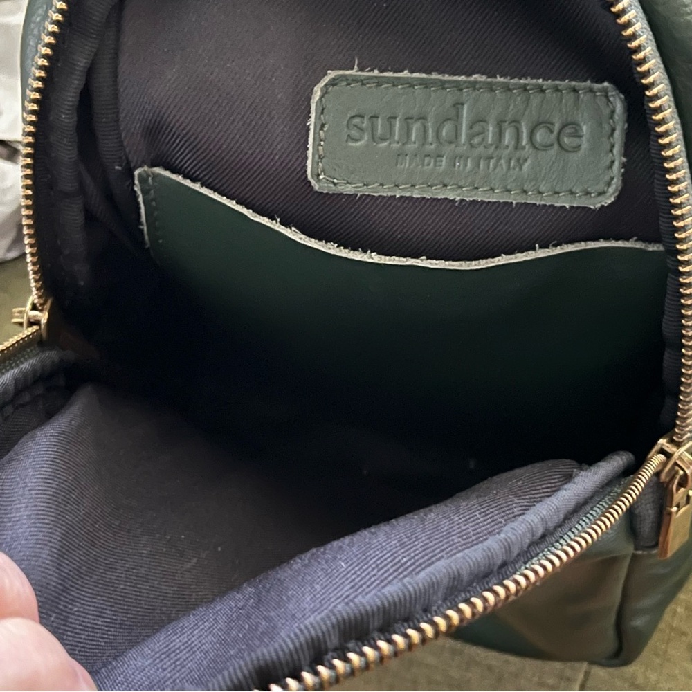 Sundance Forest Green Leather Marlow Sling Bag - Picture 5 of 10